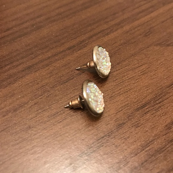 Druzy Stud Earrings - Picture 2 of 3